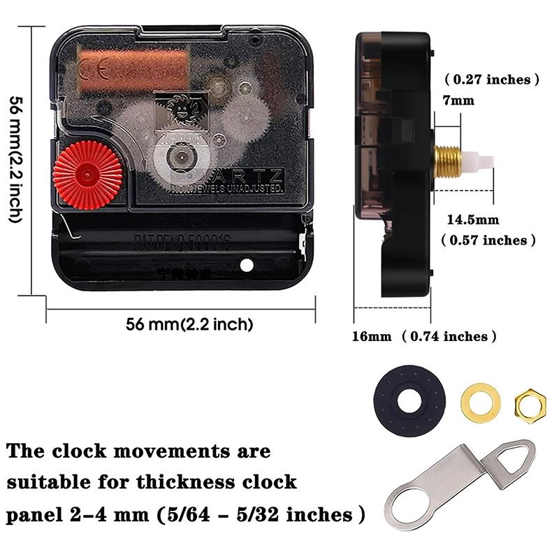 1 шт. Механизм для часов своими руками Sun 12888, аксессуар для часов, бесшумный шаг, кварцевый механизм, прецизионный вал 8/12,4/14,5/17/20/23 мм