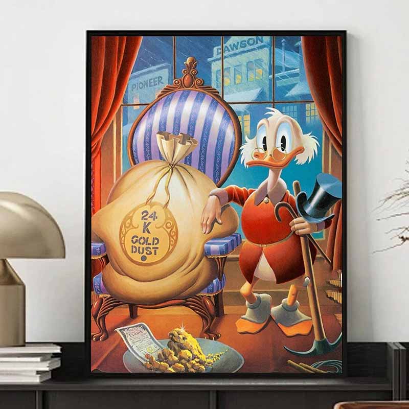 Disney 5D DIY Алмазная Живопись Украшения Скрудж Макдак Золотая Лихорадка Тема Иллюстрации Алмазная Вышивка Стразы Набор для Вышивания Крестиком Ручная Работа