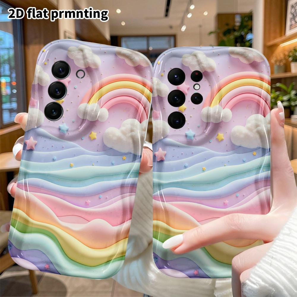 Phone Case: 2D Flat Samsung Galaxy A34 A35 M05 M06 S20 S22 S21 FE Plus 5G Protective Case, Girly and Dreamy, Christmas and Halloween Gift