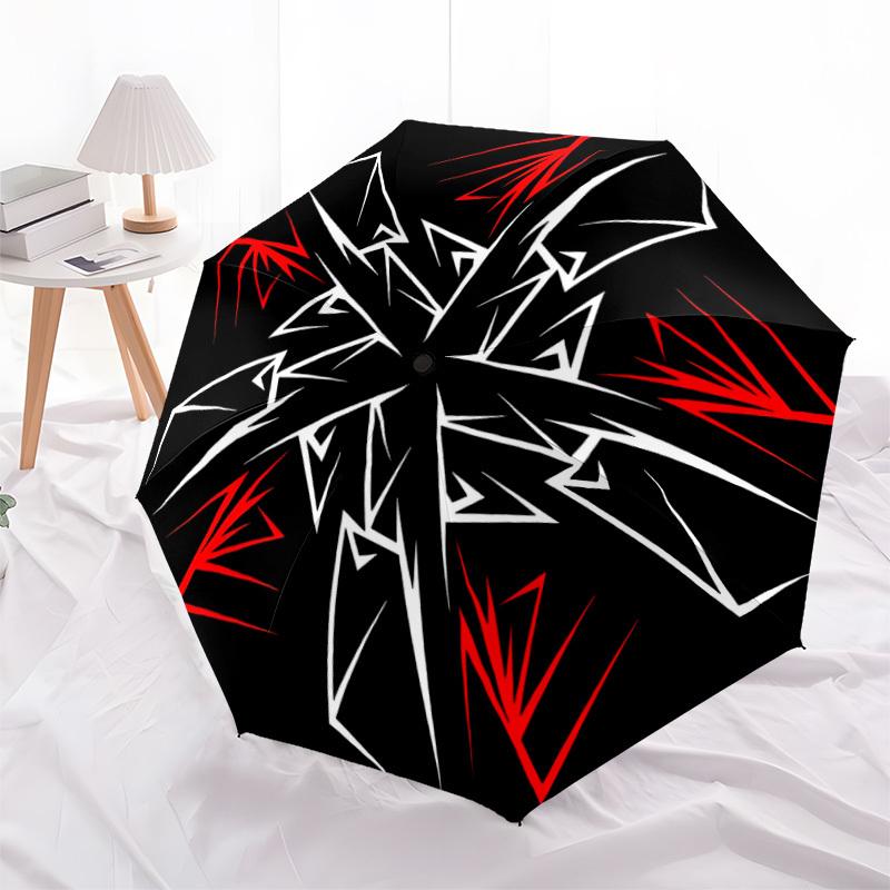 1pc Abstract Pattern Automatic Open/close, All-Season Portable Folding Umbrella for Friends, Travel, Everyday, Events yy250812218