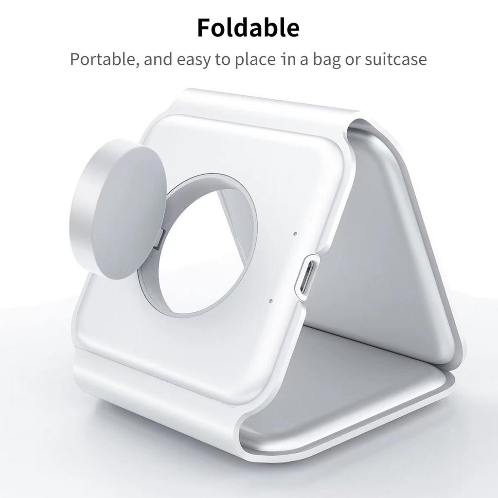 Зарядная станция 3 в 1, беспроводное зарядное устройство, складная замена подставки для iphone iwatch Airpods