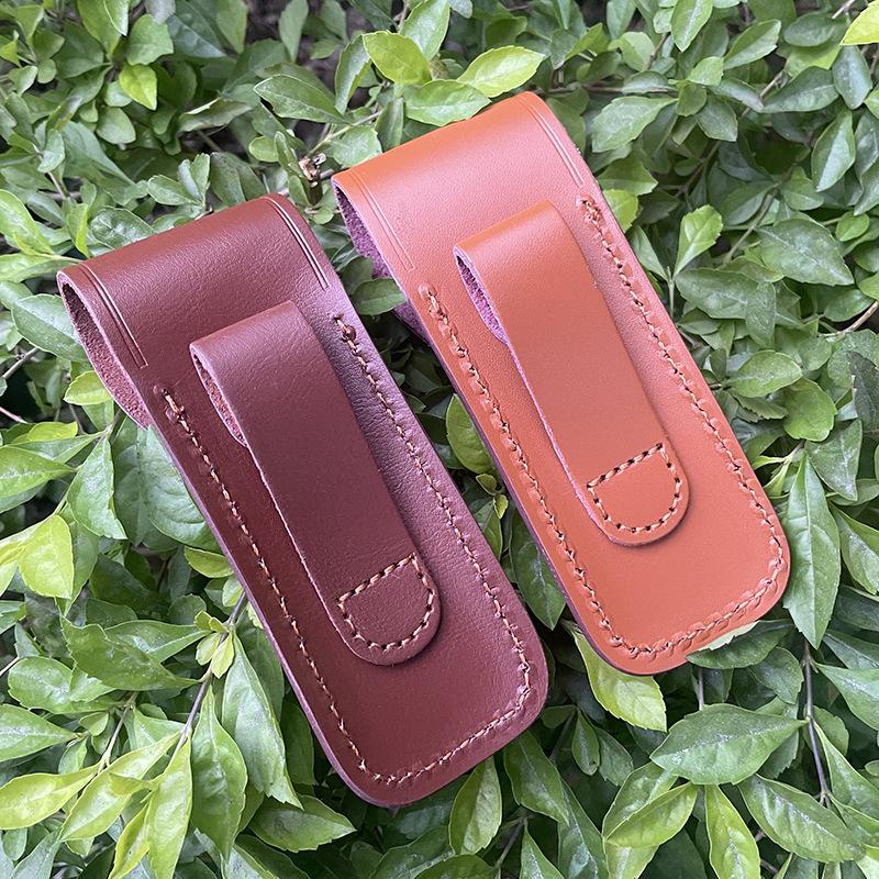 Держатель для складного ножа 15 см, тисненые ножны из воловьей кожи, чехол для карманного ножа, кожаный чехол, кобура для походного ножа, пряжка на ремне