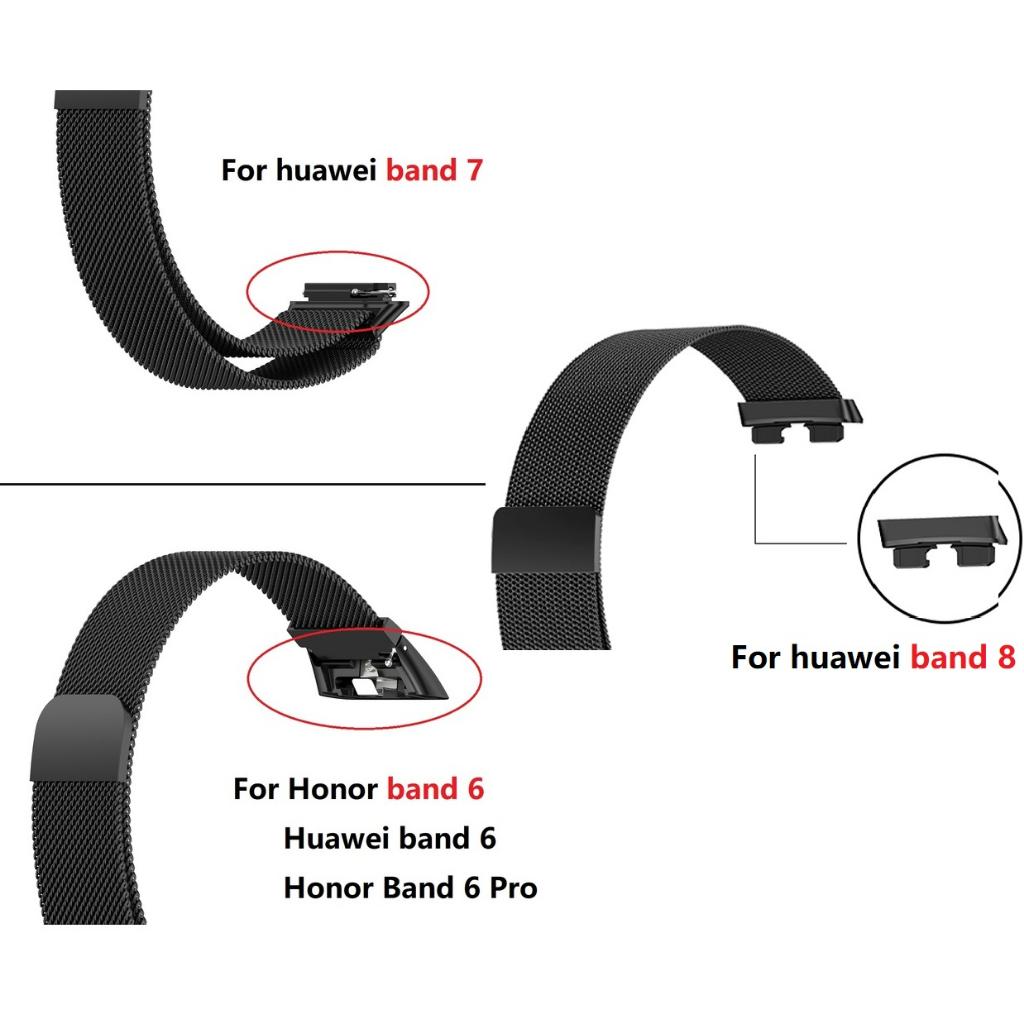 Ремешок + чехол из ТПУ для Huawei Band 8 7 6 Honor 6 Pro металлический магнитный ремешок для часов из нержавеющей стали