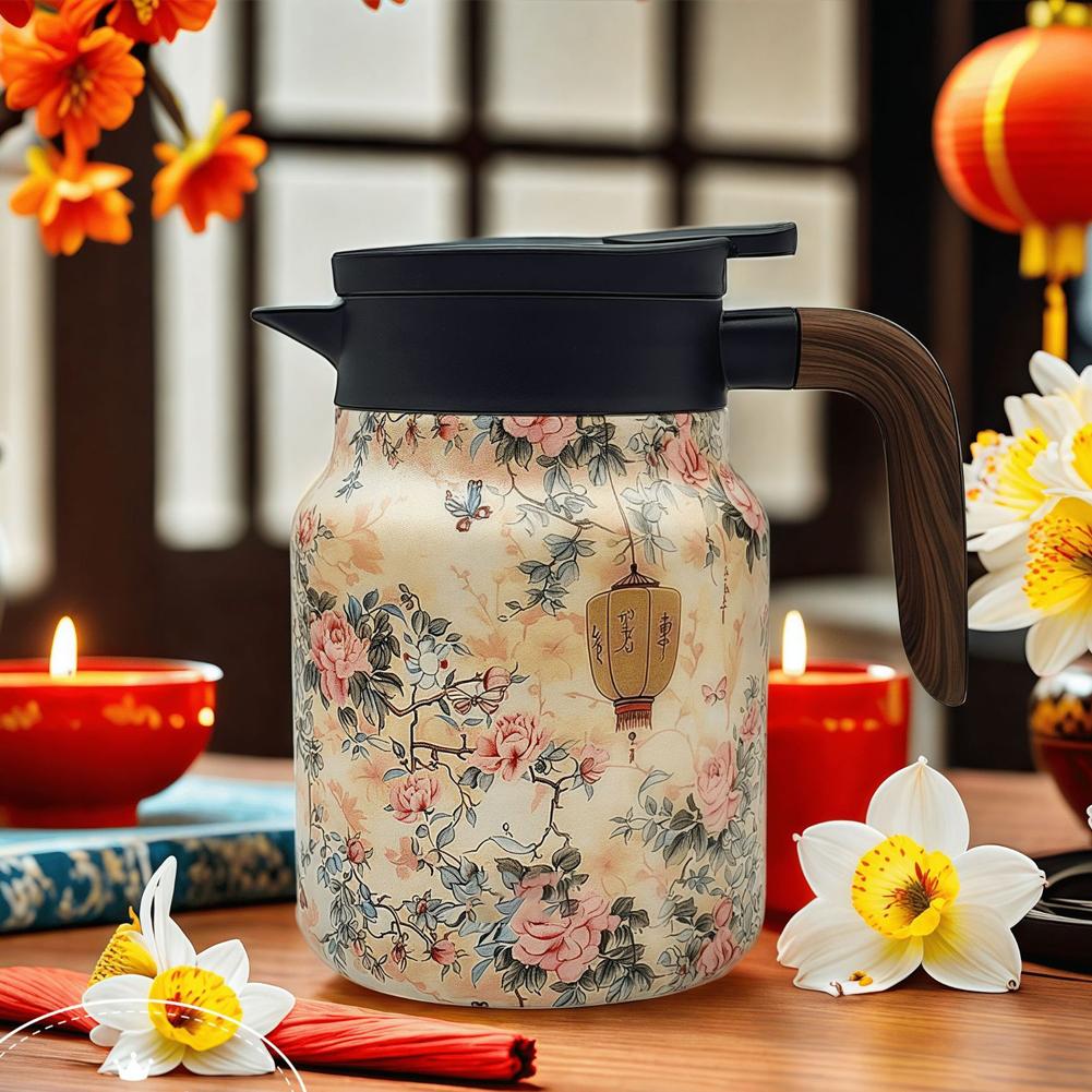 Кофейник большой емкости из стали 316 объемом 1000 мл с термическим разделением, простой, изысканный, I0A4