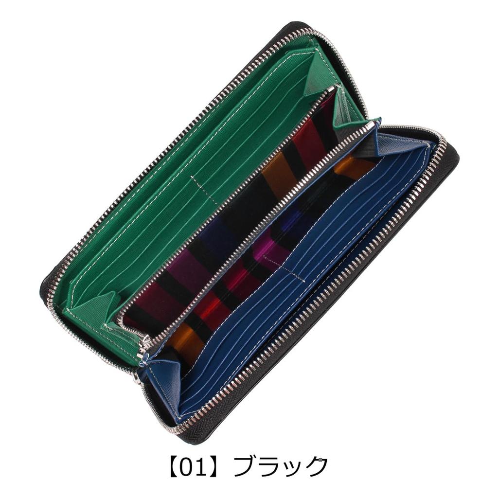 Длинный кошелек с круглой молнией из натуральной кожи, сорт 034616 Длинный кошелек из коровьей кожи зеленого цвета [Castelbajac] Мужской [05]