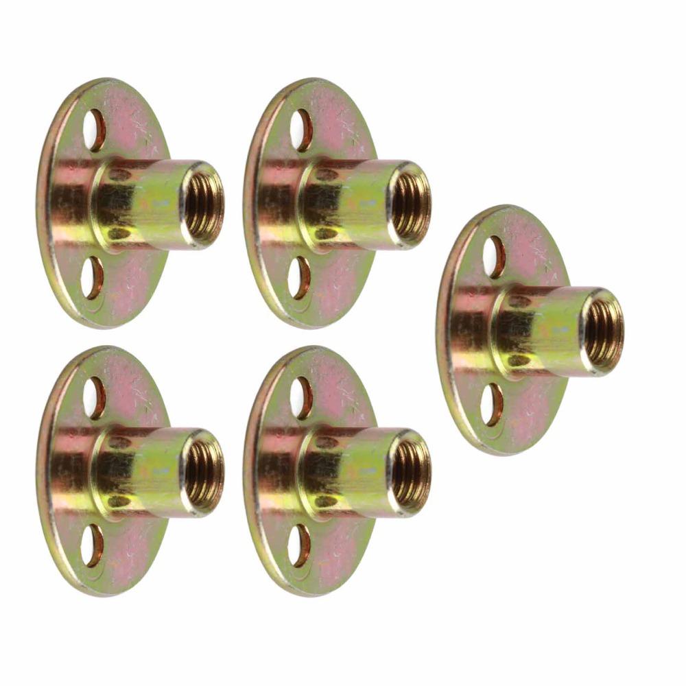 10pcs M6 / M8 / M10 Thread T-Nut / Tee Nut Carbon Steel Flange Insert Nut for DIY Projects