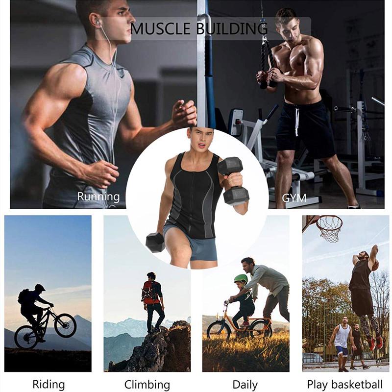 Мужской жилет для похудения в тренажерном зале и фитнесе, компрессионная рубашка для тела, формирователь мышц, майка, корректирующее белье для пота