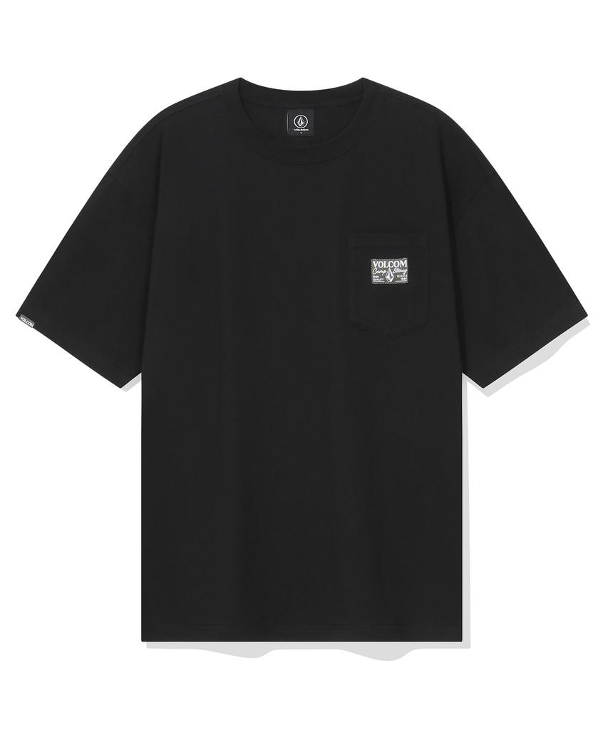 VOLCOM Camp Stoney Pocket Oversized Short Sleeve Tee (Black)