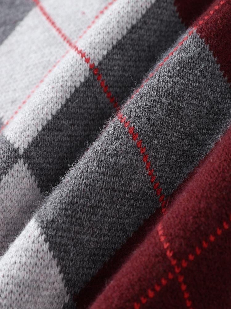 Женский жаккардовый вязаный свитер с ромбовидным узором, с круглым вырезом, женский теплый и модный зимний пуловер с круглым вырезом 2025