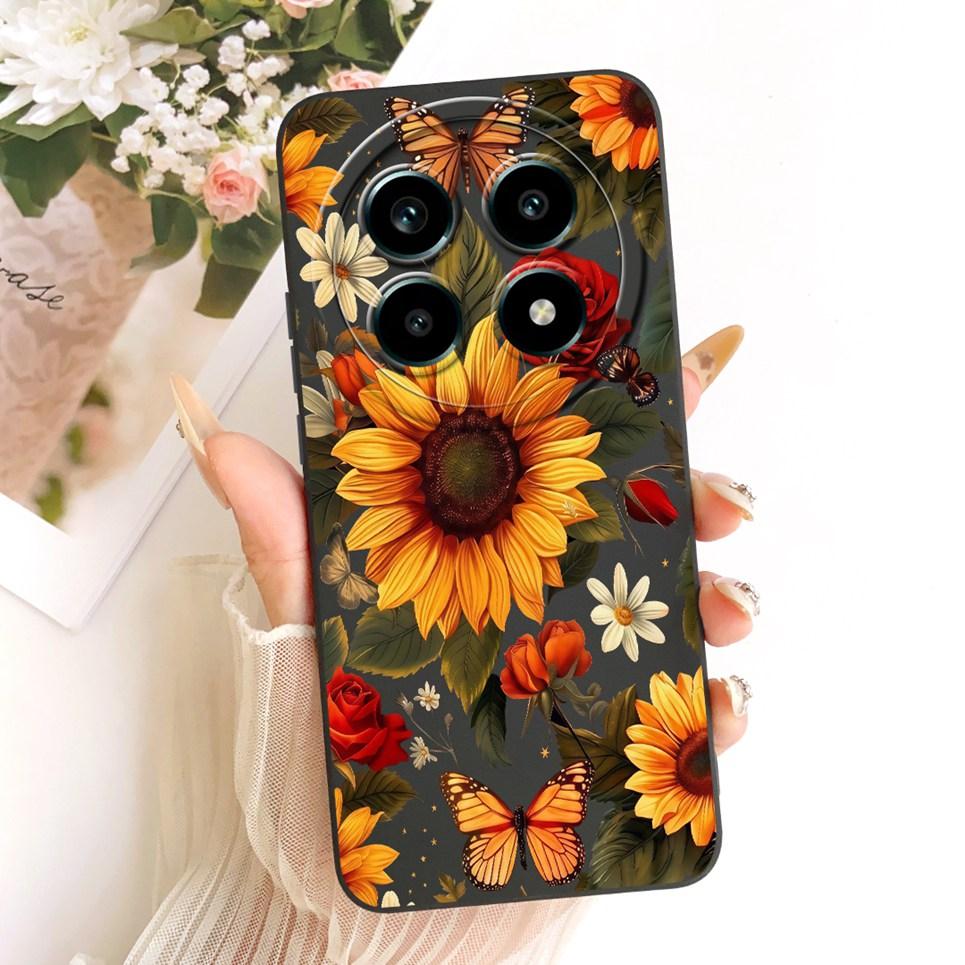 Daisy Bow Pattern Butterfly Flower Cherry Back Cover For Realme 13 Pro Pro+  Phone Case Soft Silicone Casing On Realme P1 Speed