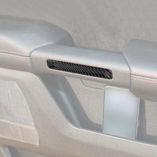 For Dodge Ram 1500 -2026 Carbon Fiber Inner Door Handle Decor Trim Strips 4P