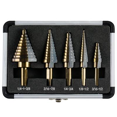 HSS 4241 Cobalt Набор ступенчатых сверл с несколькими отверстиями 50 размеров, алюминиевый корпус, металлический сверлильный инструмент для металла, дерева, ступенчатое конусное сверло