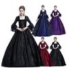Women Vintage Retro Gothic Long Sleeve Hooded Dress Long Gown Dresses