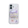 Корейский десерт из пасты таро Магнитная подставка Чехол для iPhone 17/16 Pro Max/15/14 - Девочковый дизайн