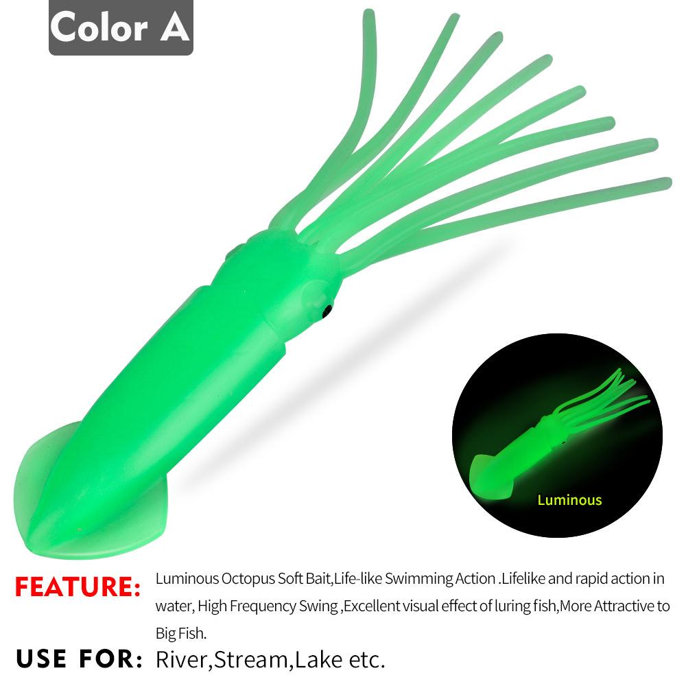 Поддельная приманка для глубоководного осьминога, Дополнительная приманка Luminous Path, Мягкая приманка для кальмара, Морская рыбалка с лодки, Дрэг-рыбалка, Биомиметическая силиконовая приманка