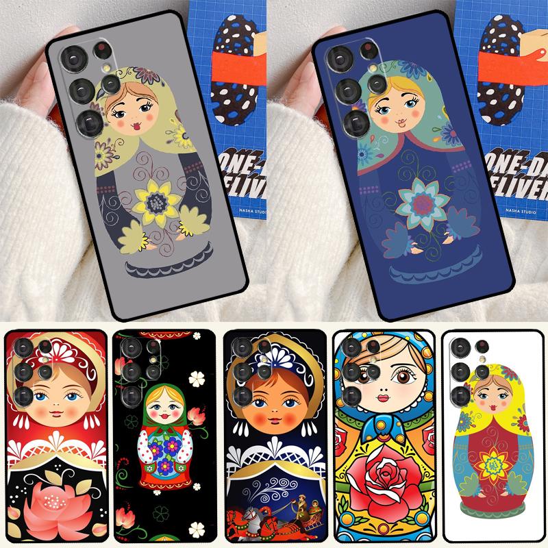 Russian Nesting Doll Phone Case For Samsung Galaxy S24 Ultra S25 Ultra S9 S10 S20 S21 S22 Plus S23 S24 FE Cover