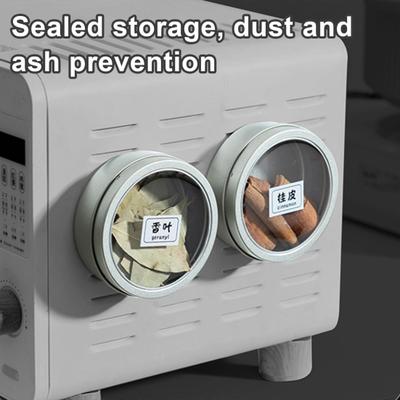 Магнитные баночки для специй с крышками, жестяная коробка для кухонных приправ для использования в холодильнике, герметичная мини-емкость для специй с наклейками для этикеток