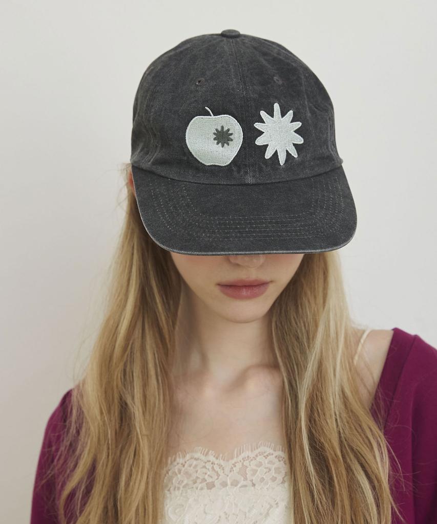 NEWYORKWORKS Apple Patch Logo Camp Cap_Black