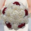 Wedding Hand Holding Floral Ribbon Bride Pearl Bouquet Holding Flowers Wedding