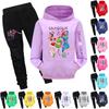 Children's Hooded Top And Pants Two-piece Tracksuit Set Long-sleeved Printed Sweatshirt Set