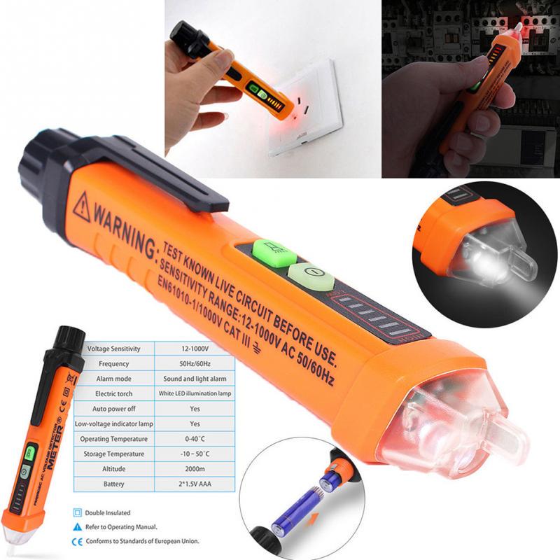 Бесконтактный тестер Текущее напряжение Испытание электричества Многофункциональный детектор напряжения