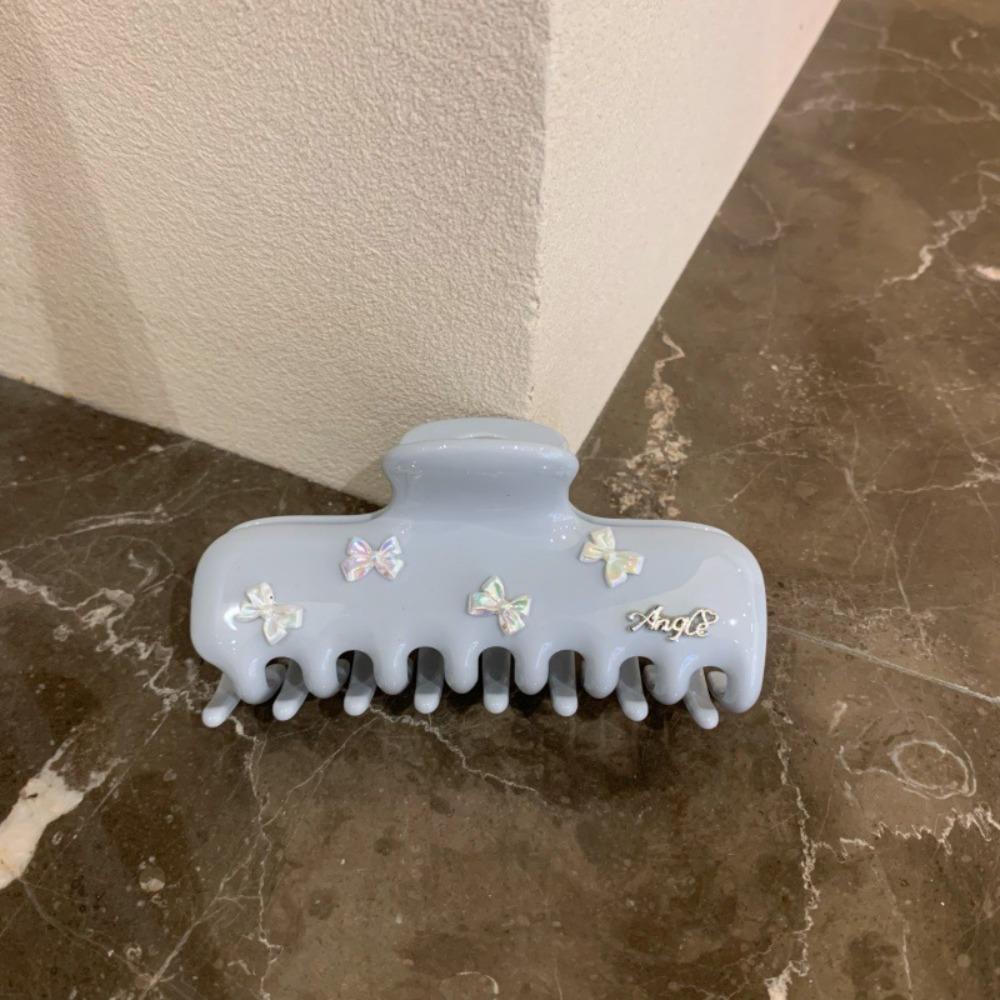 Plastic Bow Hair Claw PC Large Shark Clip Personalized Bowknot Hair Clip Streetwear