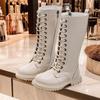 Girls' High-Top Princess Boots: Fashion Show Performance Simple Long Boots