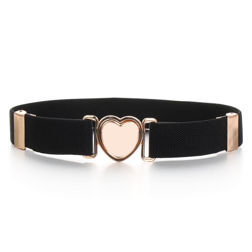 Fashion Adjustable Stretch Heart Belt Elastic Belts Dresses Waist Belt Girls
