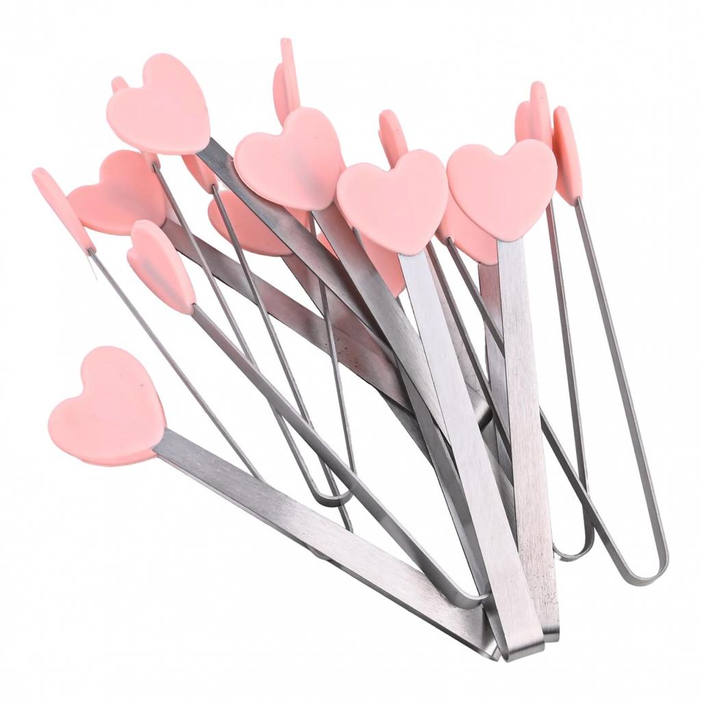 Мини-щипцы для еды в форме сердца, пригодные для мытья в посудомоечной машине