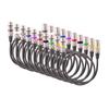 10-Pack 1.5M XLR Cable Set Colorful Circle Mic Cables DMX Stage Light Cable 3-Pin Male To Female
