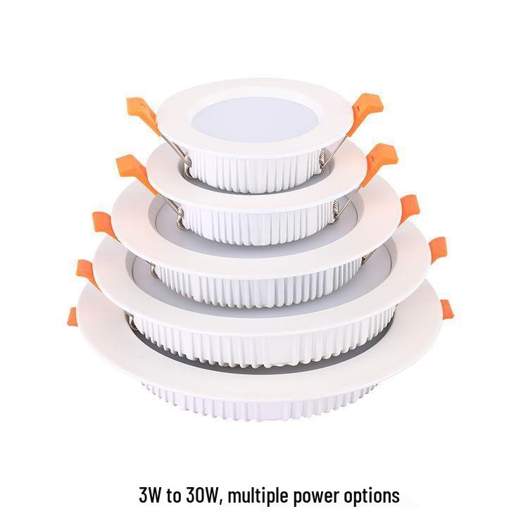 Ультратонкий светодиодный встраиваемый светильник с антибликовым и антизапотевающим эффектом для дома и магазина одежды - 4, 6, 8 дюймов с узкой рамкой