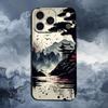 Арт Японский Стиль Для iPhone 12,16,11,14,15,17,13,X,Mini,SE,Max,8,7,XR,XS,Plus,Pro,Мягкий Силиконовый Черный Чехол