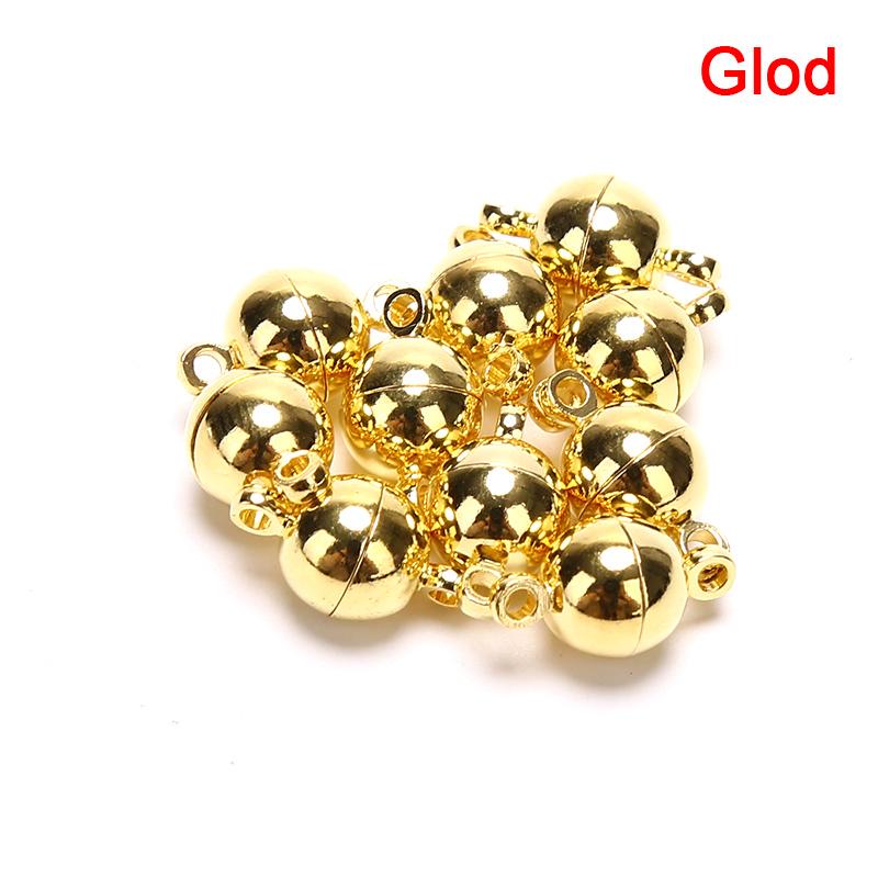 10Pcs Magnetic Lobster Clasps Buckle Hook Round Ball DIY Jewelry Making Findings