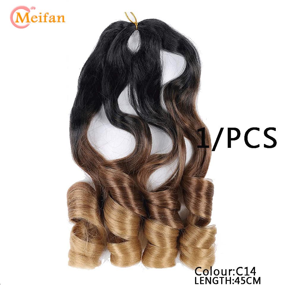 18-дюймовые синтетические свободные волнистые плетения волос, большие волны, вязанные крючком волосы, предварительно растянутые французские кудри, омбре, косы для женщин