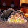 DIY Cloud Tulip LED Night Light Creative Sea of Flowers Night Lamp Mirror Table Lamps Atmosphere Light Gift Birthday Home Decor