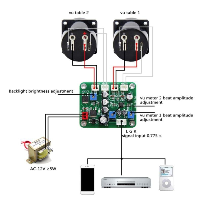 Набор индикатора уровня для самостоятельной сборки, плата драйвера измерителя мощности, простая установка, измеритель мощности, VU-метр, точный дисплей для домашней записи