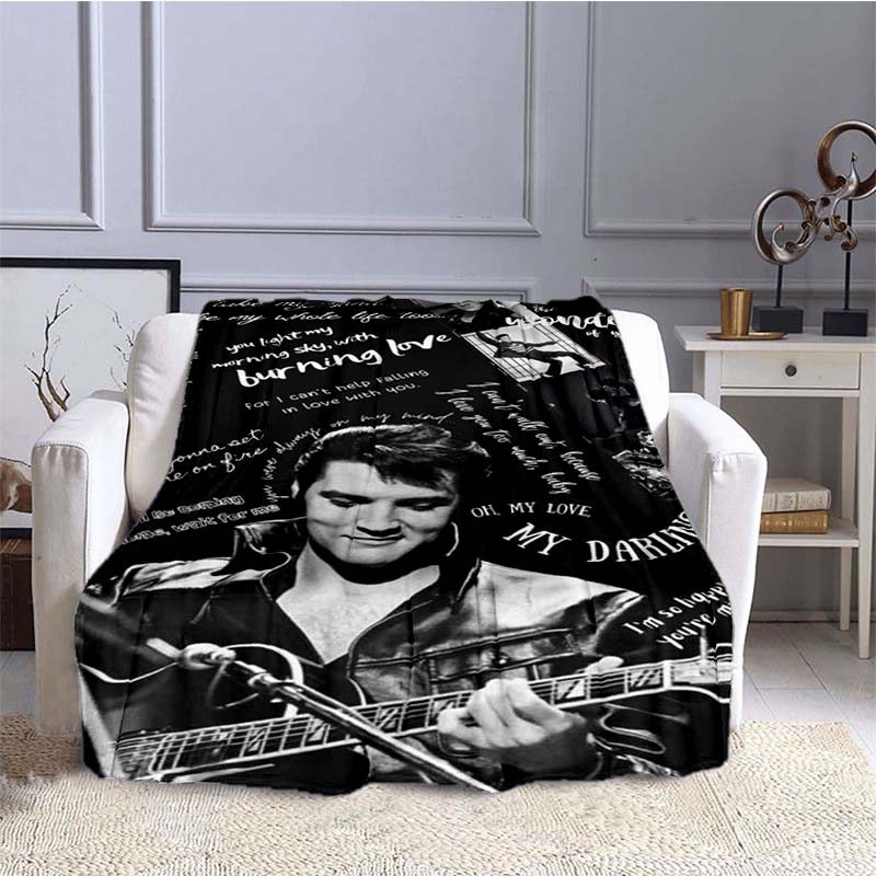 Различные стили 3D-печатных диванных пледов с узором E-Elvis (рок-певец), подходят для спален взрослых и детей, а также для гостиных