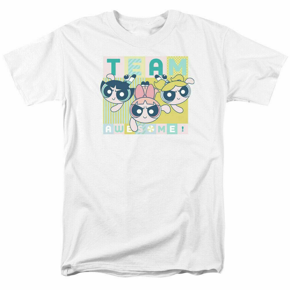 26 Powerpuff Girls Awesome Block T Shirt Mens Licensed Cartoon Merchandise White Unisex T-Shirt