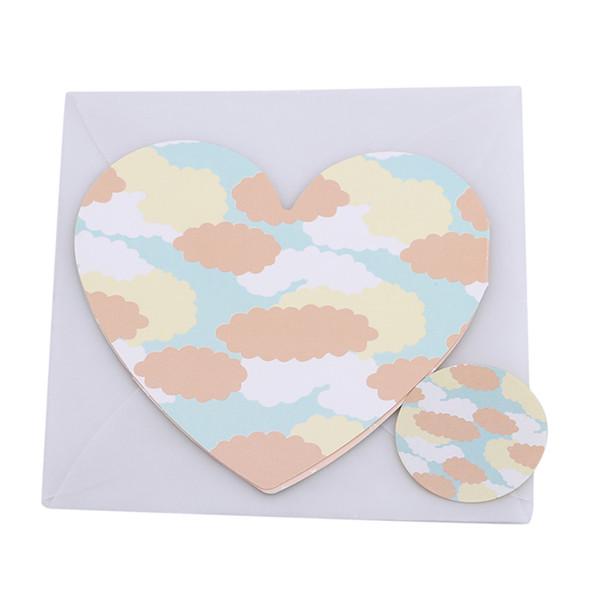 Blessings Love Romance Valentine's Day Fresh Heart Folding Greeting Card Card Message Card Envelope