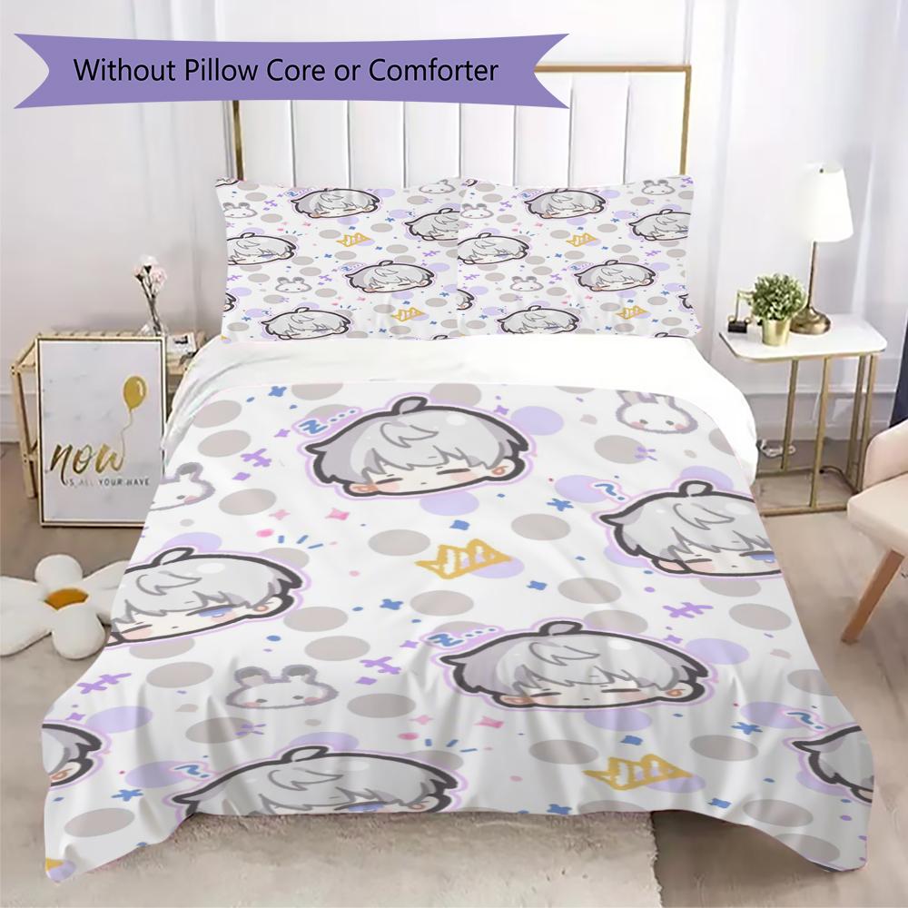 Xavier&Zayne Pattern Bedding uilt Set uilt Cover Pillowcase Home Decoration Birthday Gift (1 * duvet cover + 2 * pillowcase without core)250
