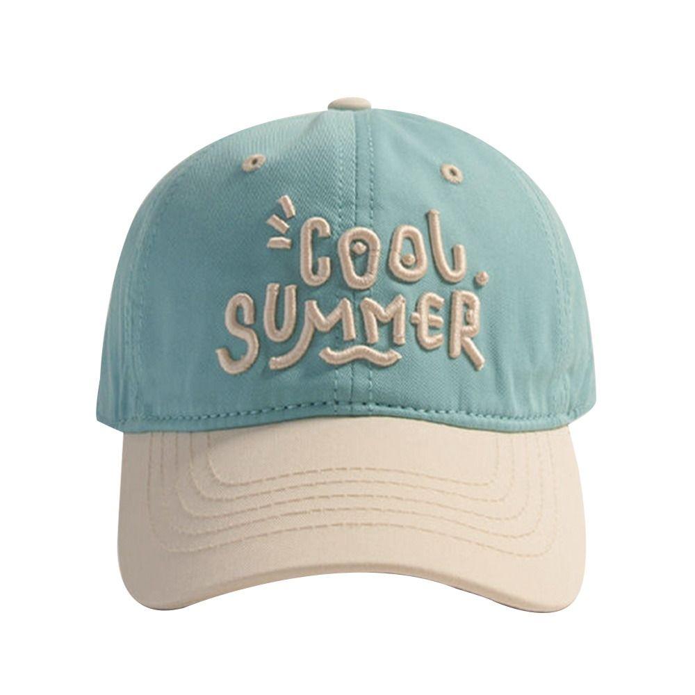 2-7 Years Adjustable Sun Hat Letter Embroidery Peaked Hat Summer Beach Cap Boys Girls