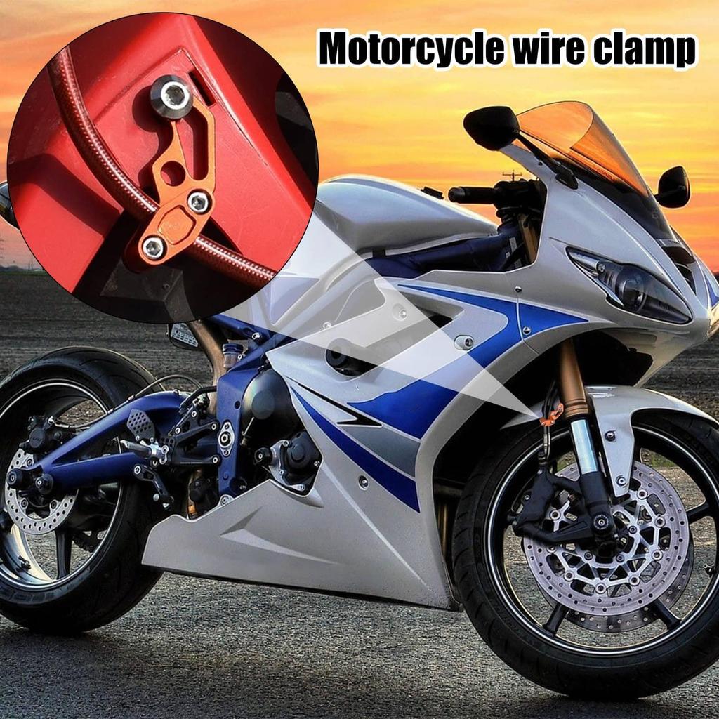 Motorcycle Brake Cable Clamp, Motorcycle Brake Hose Clip - Cable Holder Organizer Motorcycle, Electric
