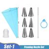Laminating Nozzle Set Pastry Bag Icing Piping Cream Reusable Pastry Bags With Stainless Nozzle Cake Decorating Kitchen Tools