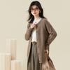Thick up! Yak wool+rabbit fur round neck solid color knitted women's autumn and winter mid to long versatile wool sweater