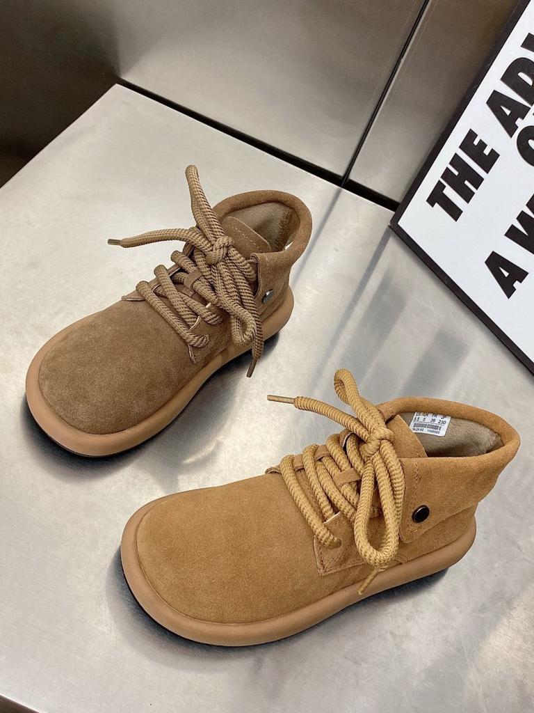 Женские ботинки Мартин в британском стиле, ретро, матовые, короткие ботинки, осень-зима, новые, бархатные, на плоской подошве, короткие повседневные ботинки, ботинки-локомотивы