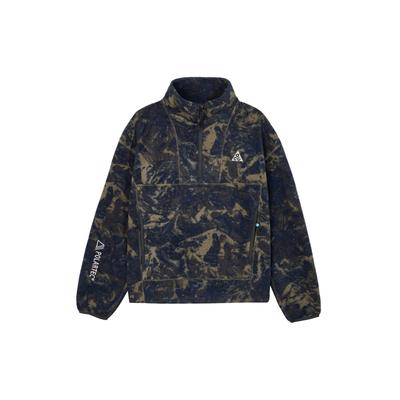 Флисовая куртка ACG Glacier Print Stand Wool с застежкой-молнией на половину длины, женская куртка темно-дымчато-серого цвета DJ1276-437