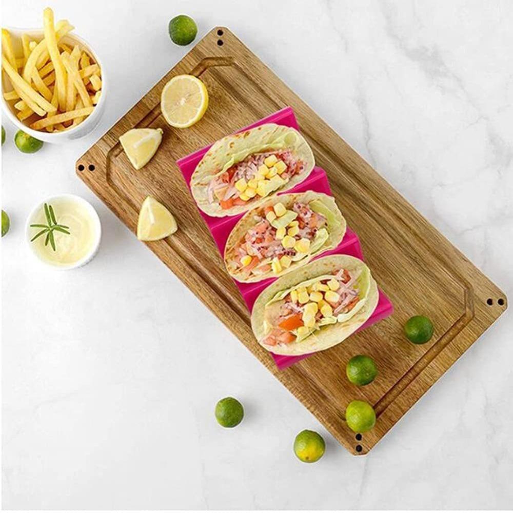 6pcs Microwaveable Colorful Taco Holder High Temperature Resistant Taco Stands  Dinning Table