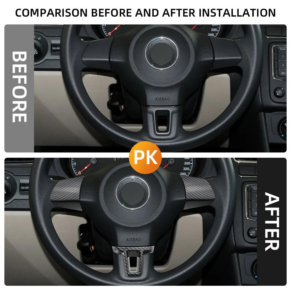 Для Volkswagen VW Polo Golf 6 Jetta Touran Bora Caddy Eos Накладка на руль Декоративная накладка Крышка Аксессуары для интерьера