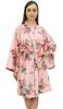 Bimba Women's Full Sleeve Kimono Robe With Belt Floral Print Cover Up