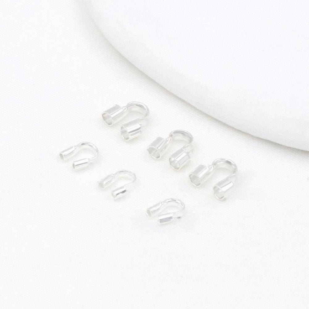 100Pcs U Shape Wire Protectors Loops 14/18K Gold Plating Connector for Jewelry Jewelry
